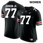 NCAA Ohio State Buckeyes Women's #77 Paris Johnson Jr. Black Nike Football College Jersey SEG0045GC